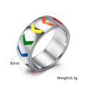 Schöne neue Bild Homosexuell Engagement Farbe Edelstahl Ring